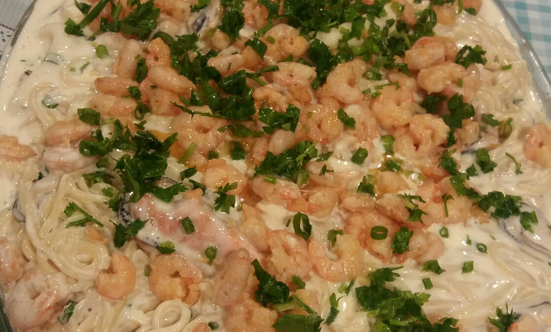 Macarronada com frutos do mar