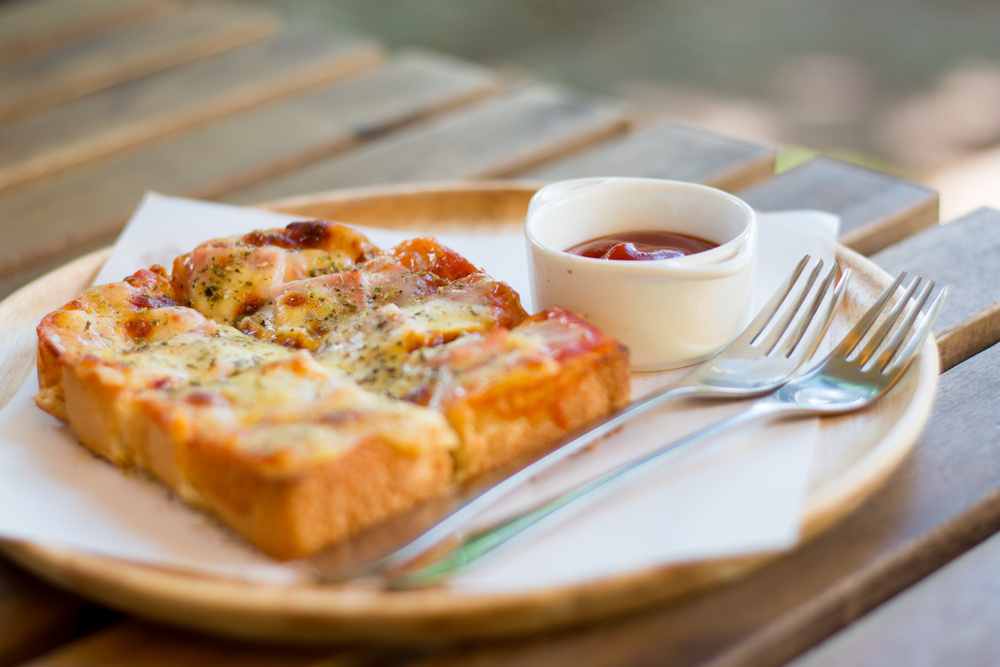 Pizza de pão de forma
