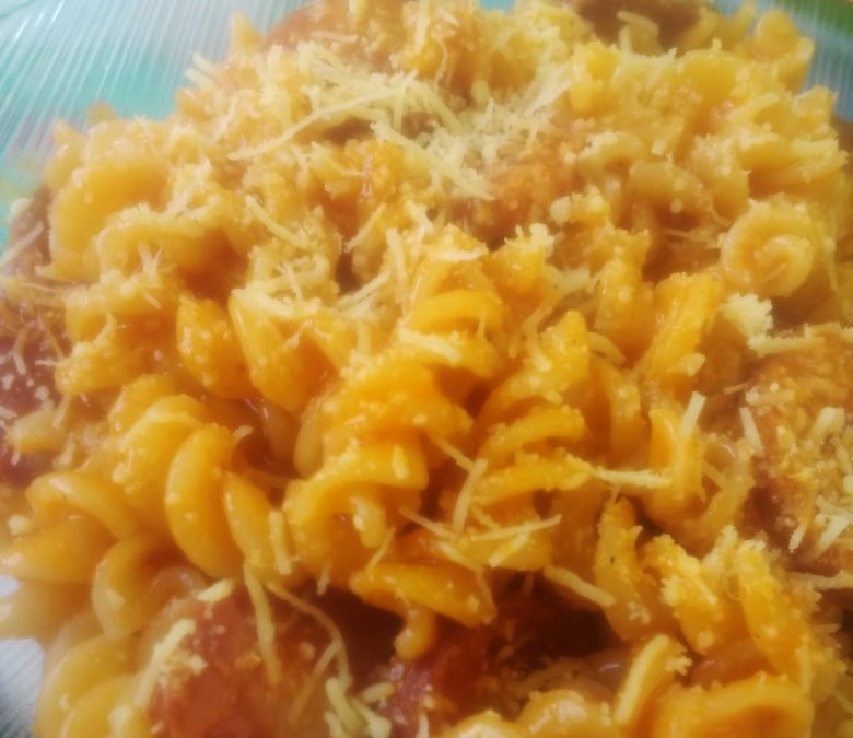 Macarrão com calabresa
