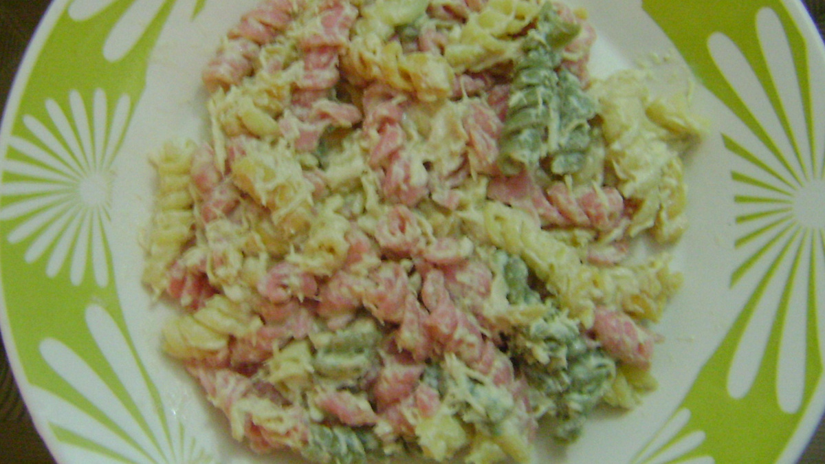 Macarrão ao creme de leite e de queijo