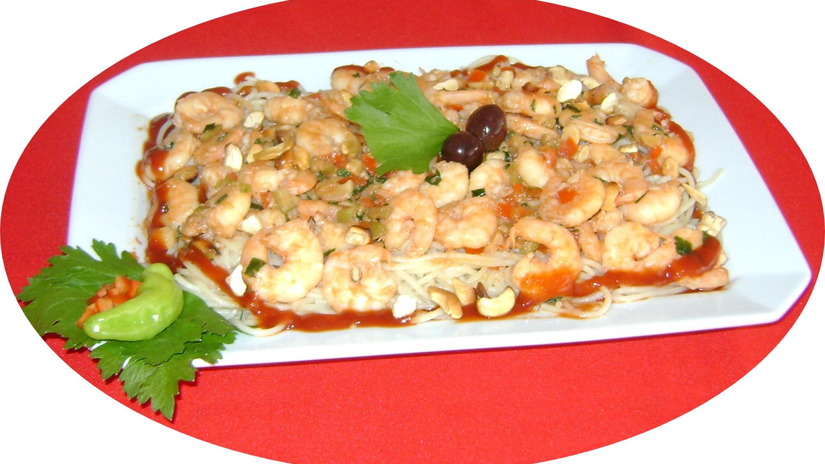 Macarrão ao camarão