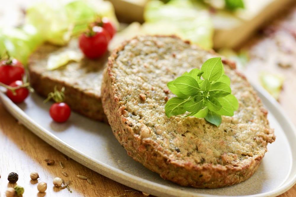 Hambúrguer de grão de bico