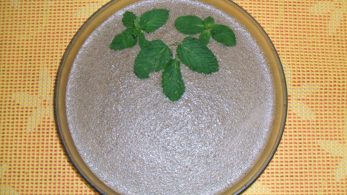 Flan de hortelã