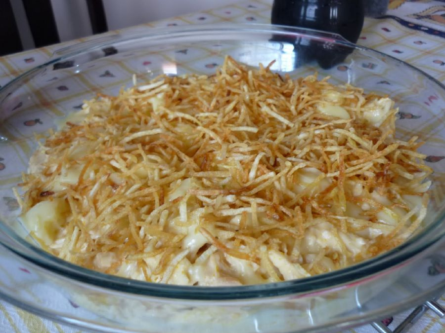 Frango desfiado com requeijão