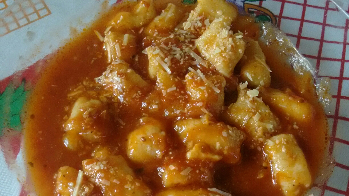 Nhoque de mandioca