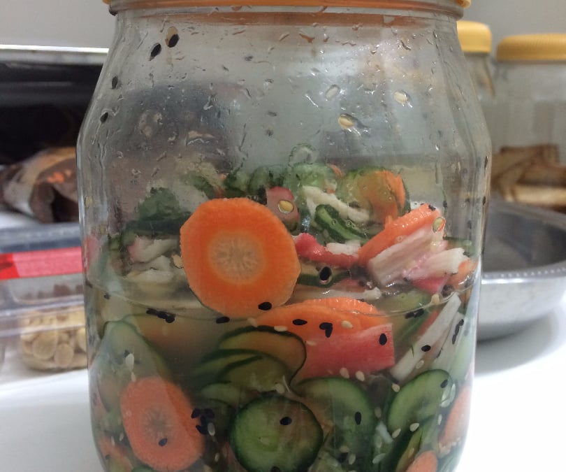 Sunomono - conserva japonesa de pepino