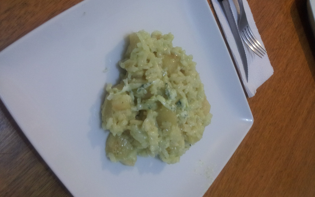 Risoto de gorgonzola e pêra
