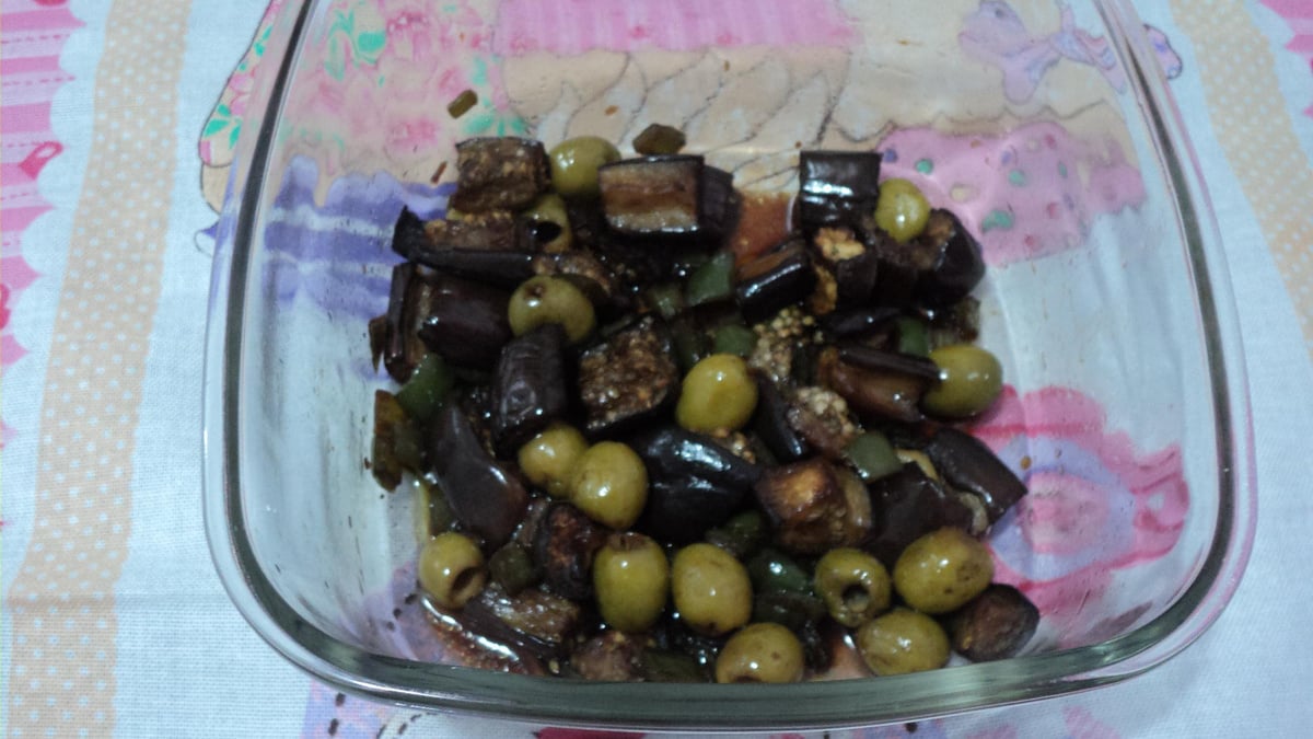 Salada de berinjela no microondas