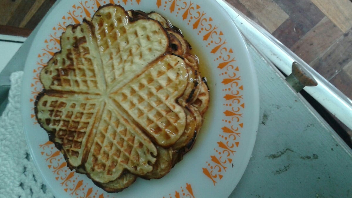 Waffle caseiro e delicioso