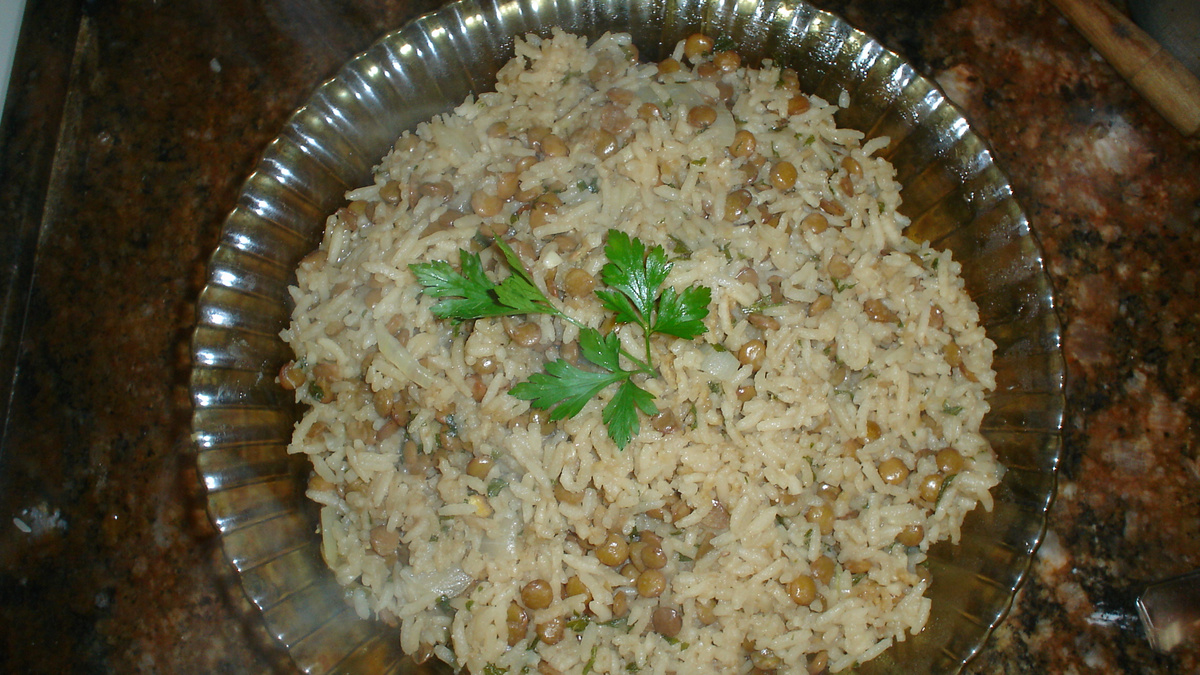 Arroz com lentilha