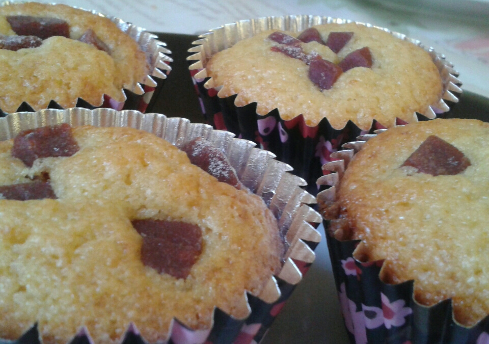 Muffin de fubá com goiabada