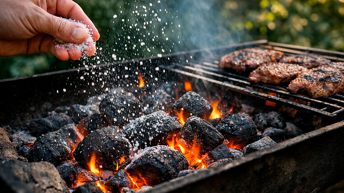 Por que polvilhar sal no carvão do churrasco: a dica útil que todo ...