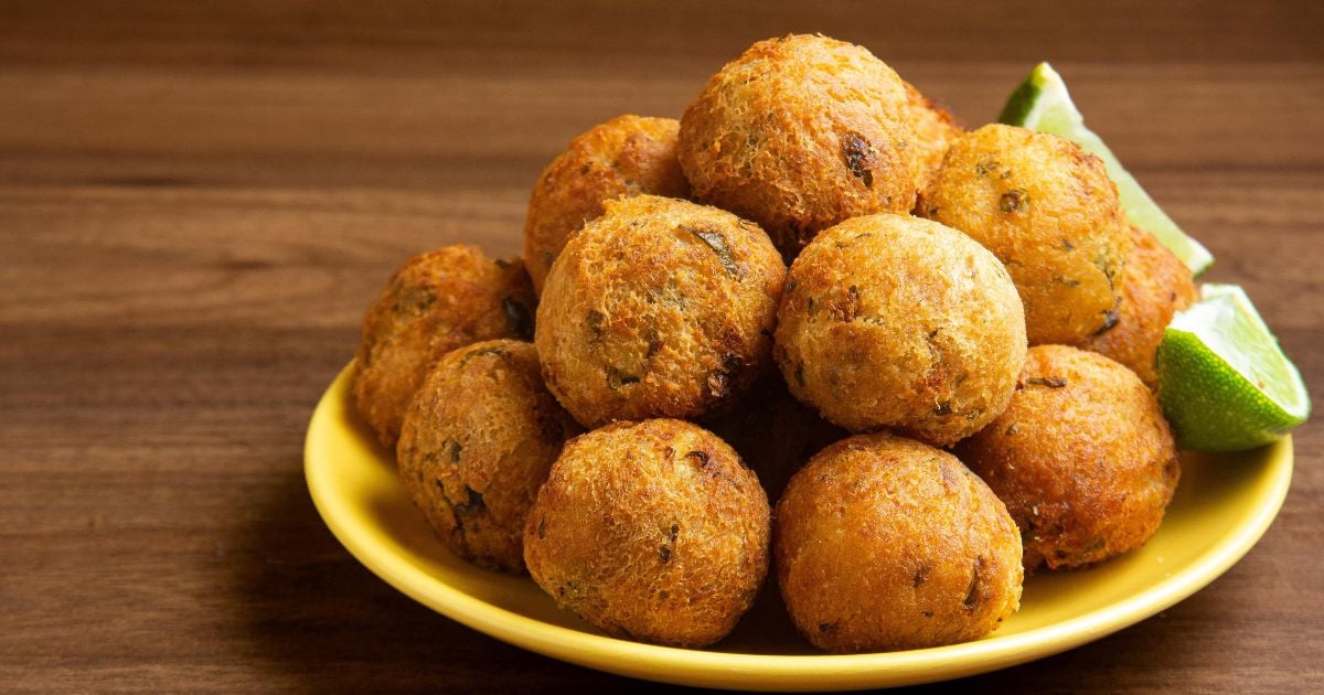 Bolinho de bacalhau na airfryer