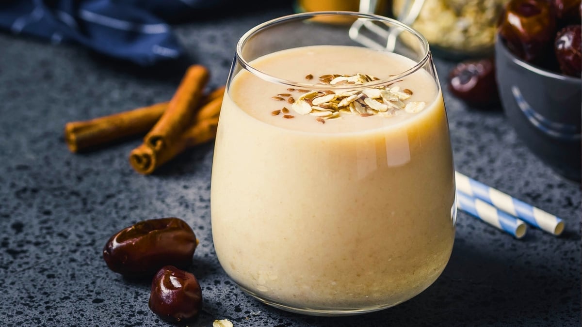 Chá de amendoim com canela