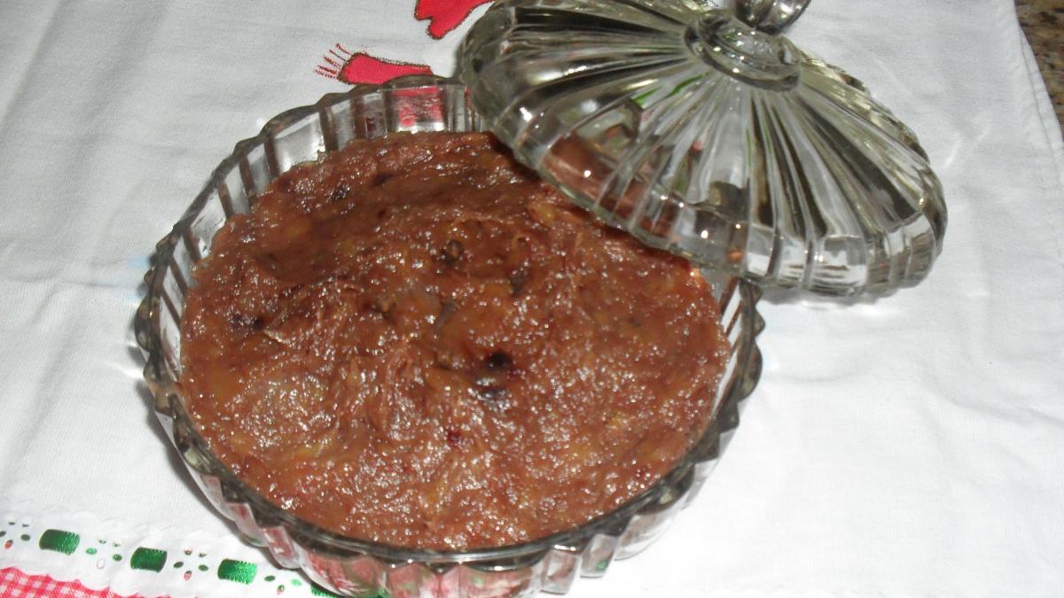 Receita chimia (doce) de banana (medida em porções)