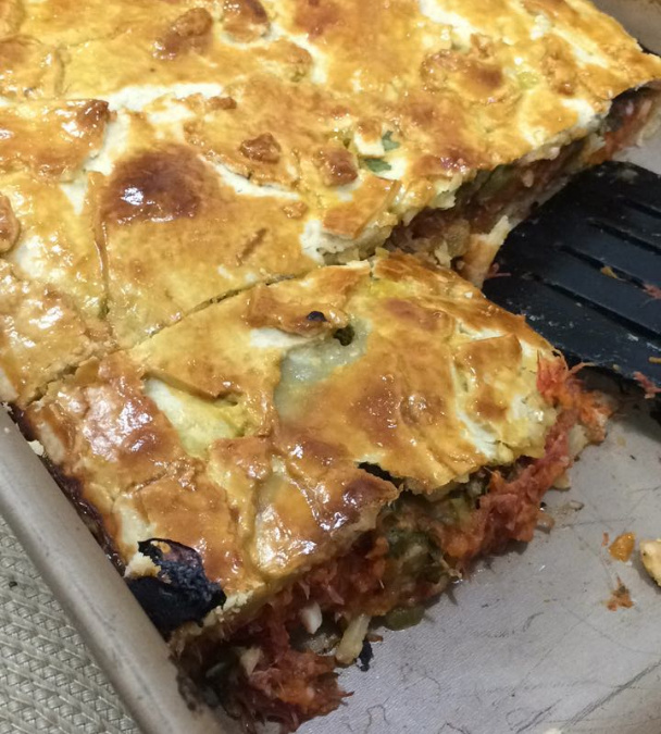 Torta de abóbora com carne seca