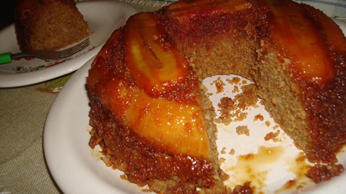 Torta caramelada de banana