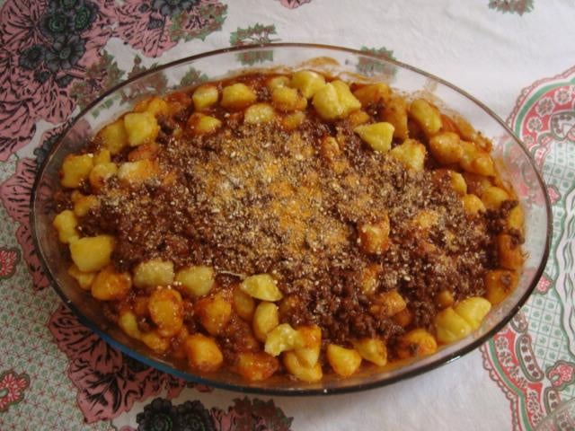 Nhoque de mandioquinha salsa