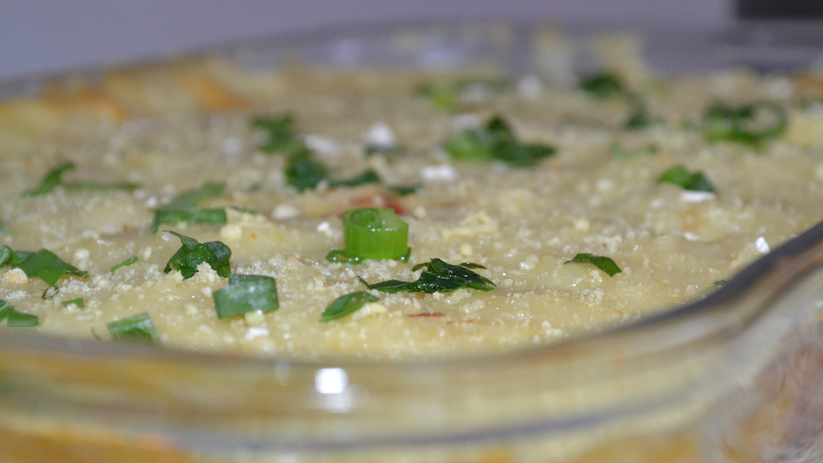 Escondidinho de carne seca cremoso