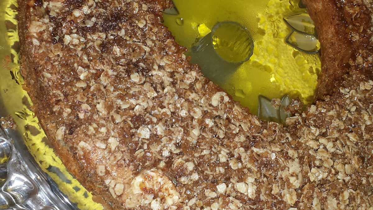 Bolo de banana com aveia
