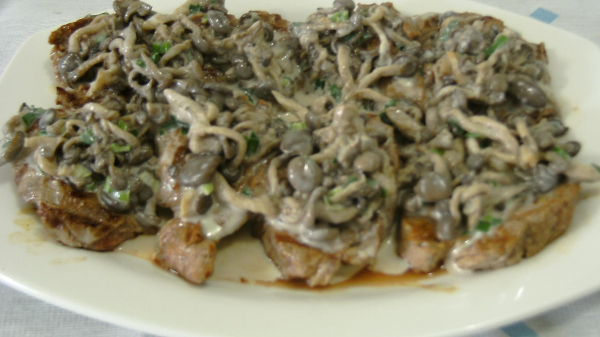 Escalopes de Mignon com Shimeji