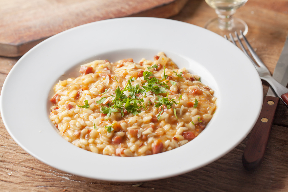 Risoto de bacon da Gil