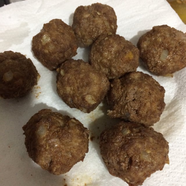 Bolinho de carne com aveia