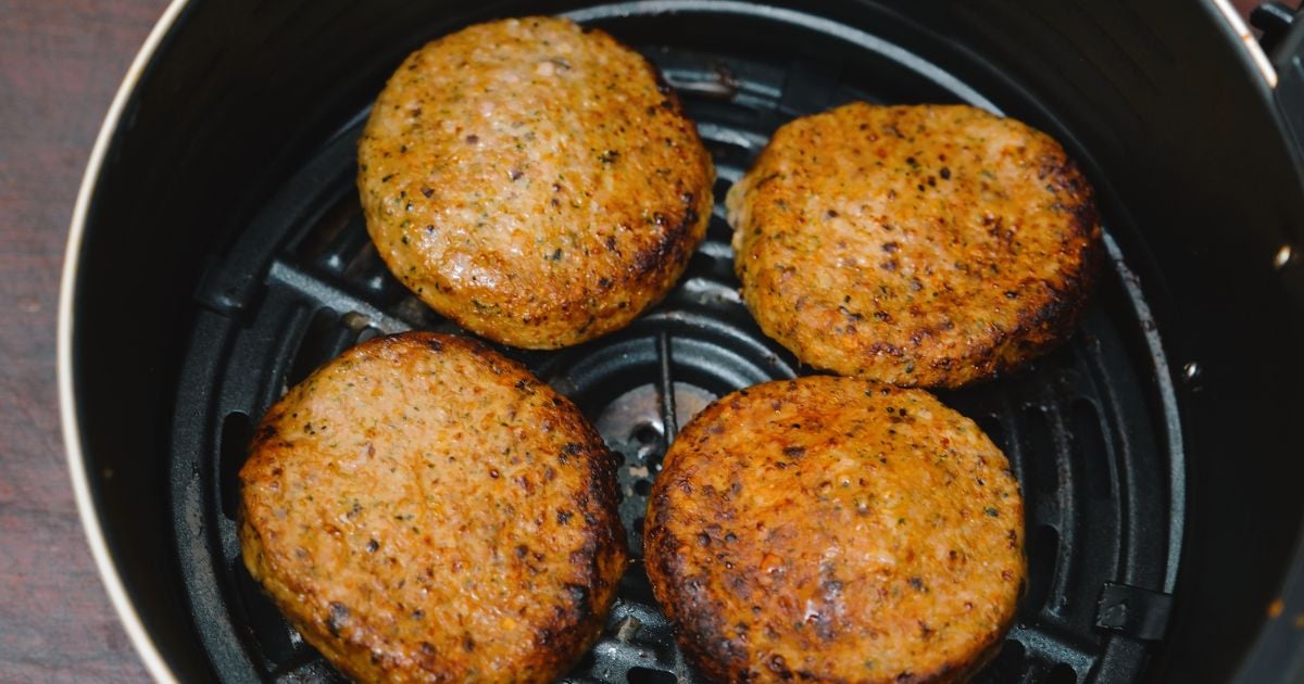 Hambúrguer na air fryer