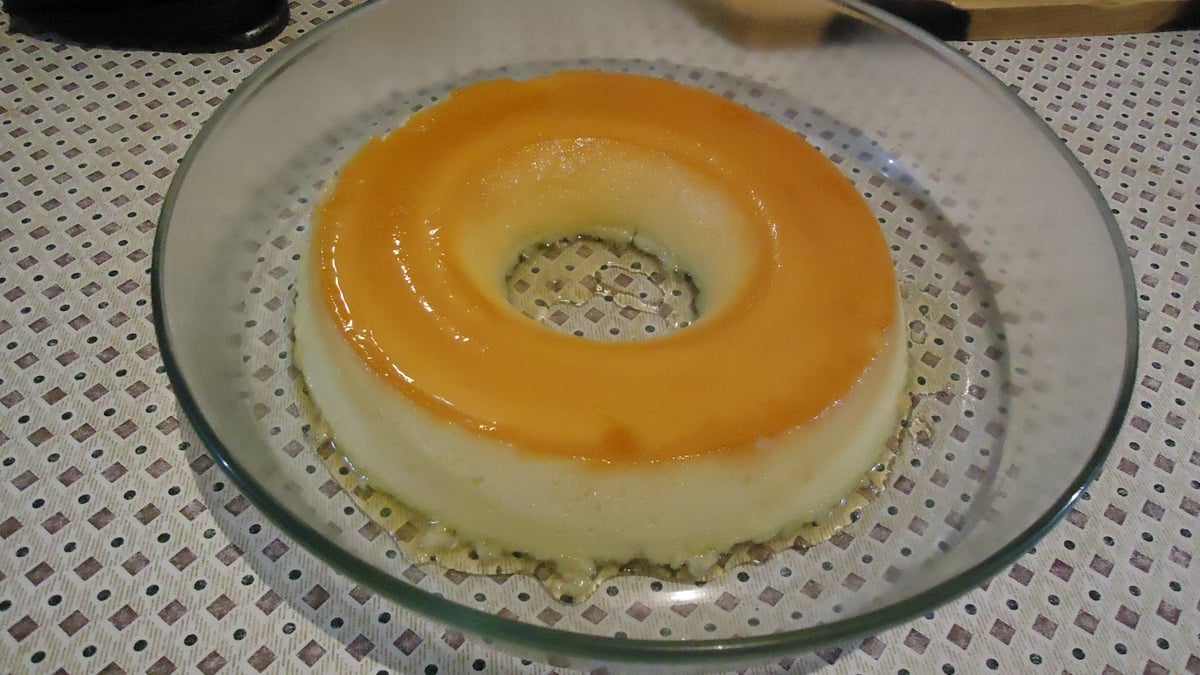 Pudim de leite em pó com leite de coco
