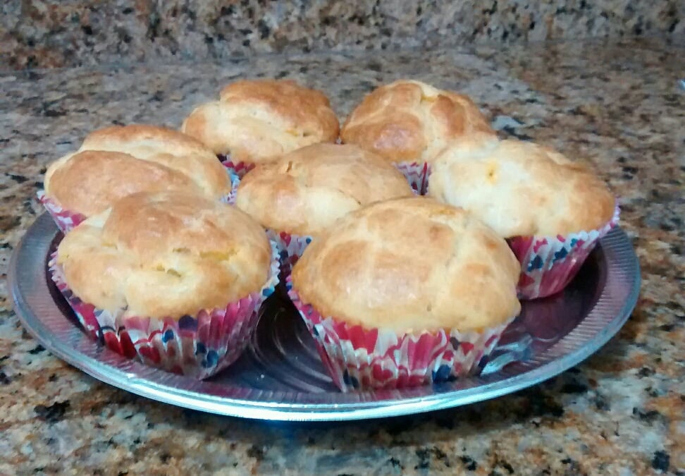 Cupcake salgado de frango com requeijão cremoso
