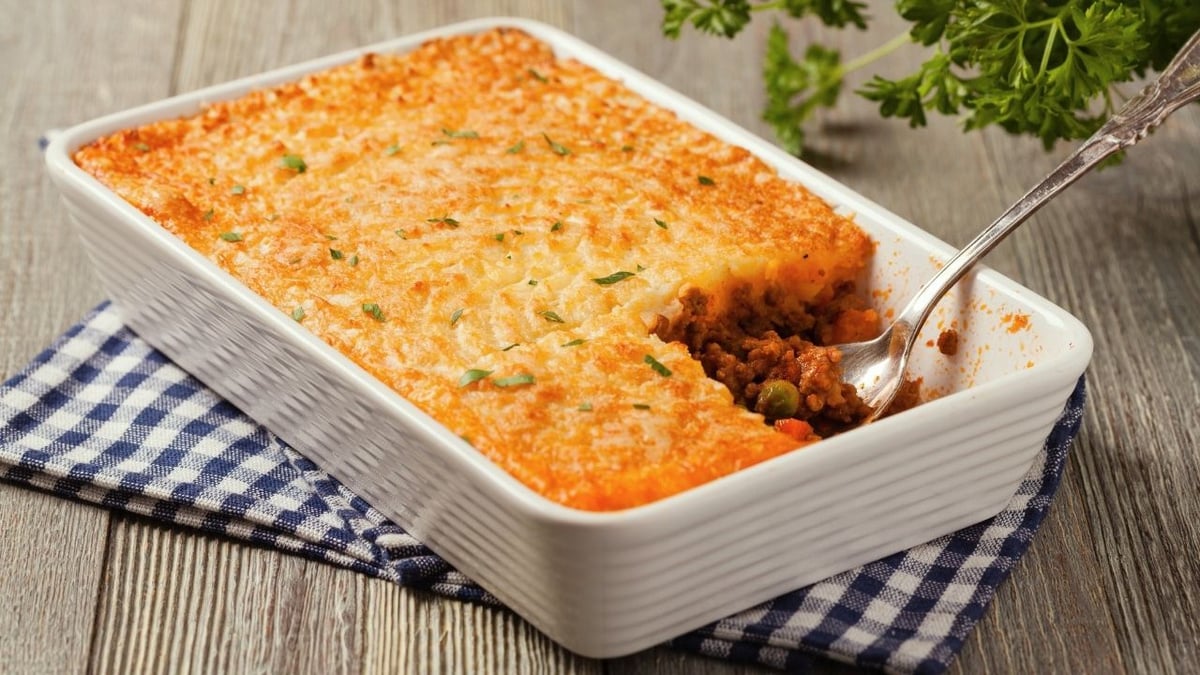 Escondidinho de batata-doce fit, leve e muito saboroso