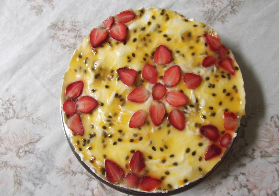 Torta mousse de maracujá