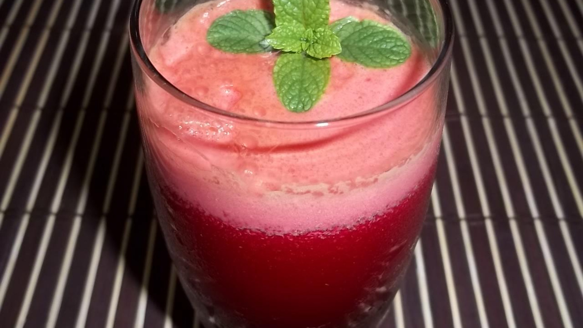 Suco de laranja, beterraba e gengibre