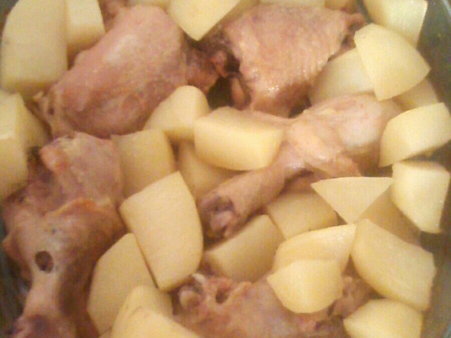 Coxinhas de frango assadas com batatas