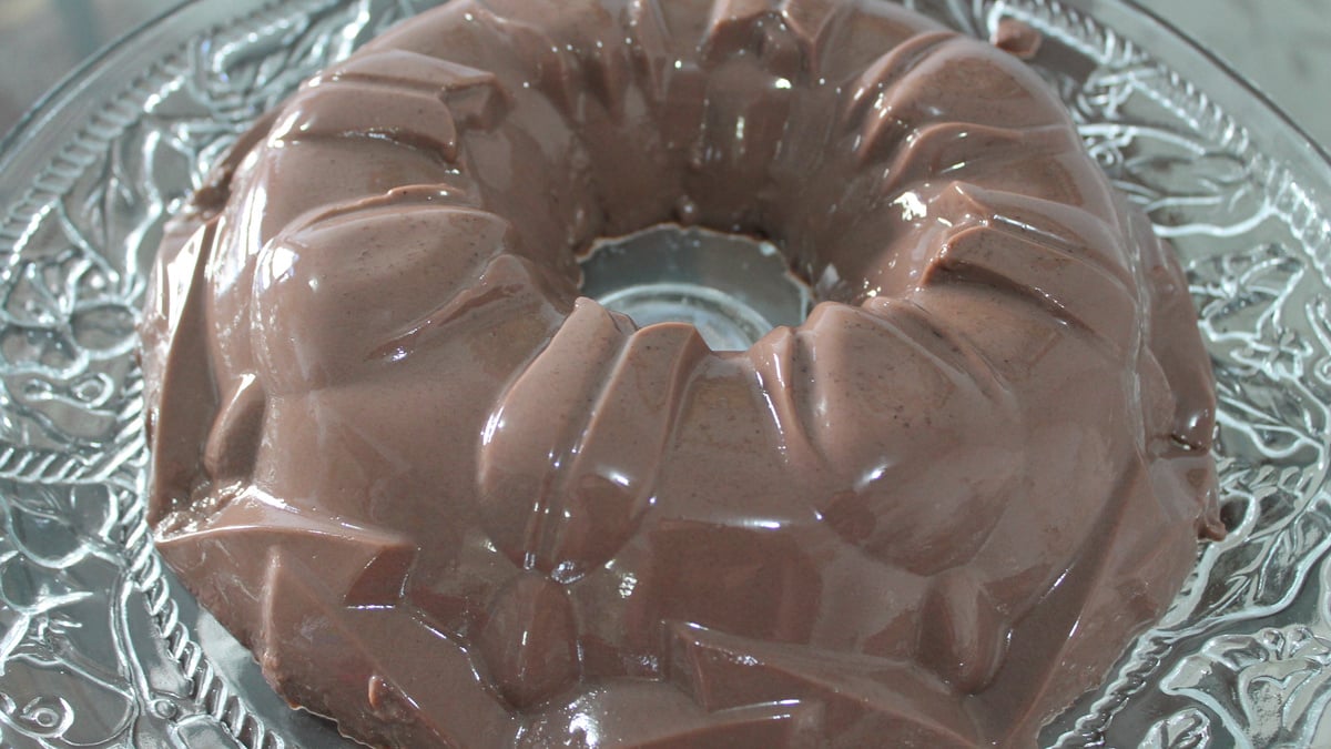 Flan de chocolate