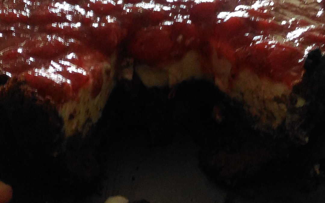 Cheesecake de Brownie e Morango
