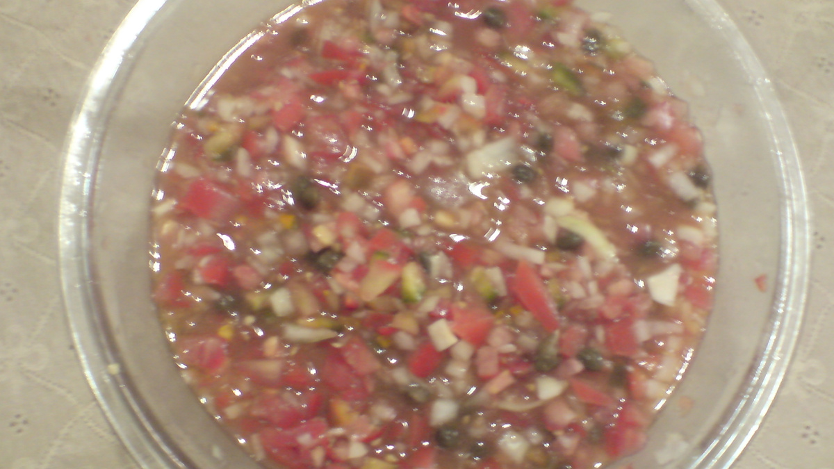 Vinagrete picante com alcaparras