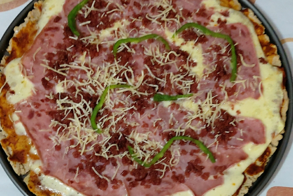 Pizza com massa de batata-doce
