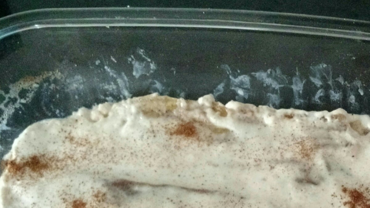 Banana assada com canela