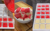 Essa bala cremosa de morango caseira é perfeita para o Dia das Crianças, só precisa de 3 ingredientes e uma forminha de gelo para ficar uma delícia