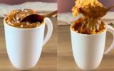 Bolo de caneca de doce de leite: só 4 ingredientes, fica super fofinho e não transborda no micro-ondas