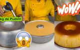 8kg de pudim: rainha do pudim humilha confeiteiros com doce gigante perfeito. Veja como ela desenformou (vídeo) e a receita!