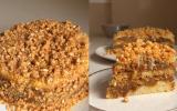 Bolo crocante de amendoim com doce de leite: receita simples com massa fofinha tem duas camadas generosas de recheio