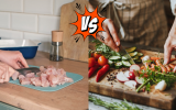 O que é melhor para a segurança alimentar: usar uma tábua de madeira ou de plástico?