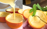 A sobremesa de laranja que destronou a mousse de maracujá aqui em casa: panacota de 3 ingredientes pronta em 10 minutos (adoro servir na casca da laranja)