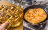 Pão de frigideira com casquinha crocante: estou viciada nessa receita com recheio de purê de batata e queijo, quero comer todos os dias