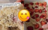 Aveia como você nunca viu: mingau de forno sabor bolo de coco com morango para um café da manhã saudável todos os dias da semana