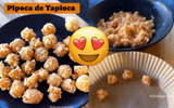 Enjoou de pipoca de milho? Então vem aprender como fazer esse snack diferente com tapioca granulada!