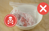 'É perigoso': Nunca descongele alimentos fora da geladeira