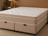 Quase 50% de desconto! Cama box baú queen com colchão de molas ensacadas ajuda a ganhar espaço no quarto